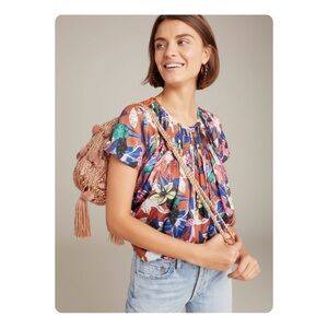 ★ Anthropologie Dolan Left Coast Collection Pilar Pleated Top -  Multicolored ★